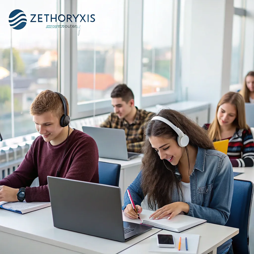 Students learning languages at ZETHORLYXIS